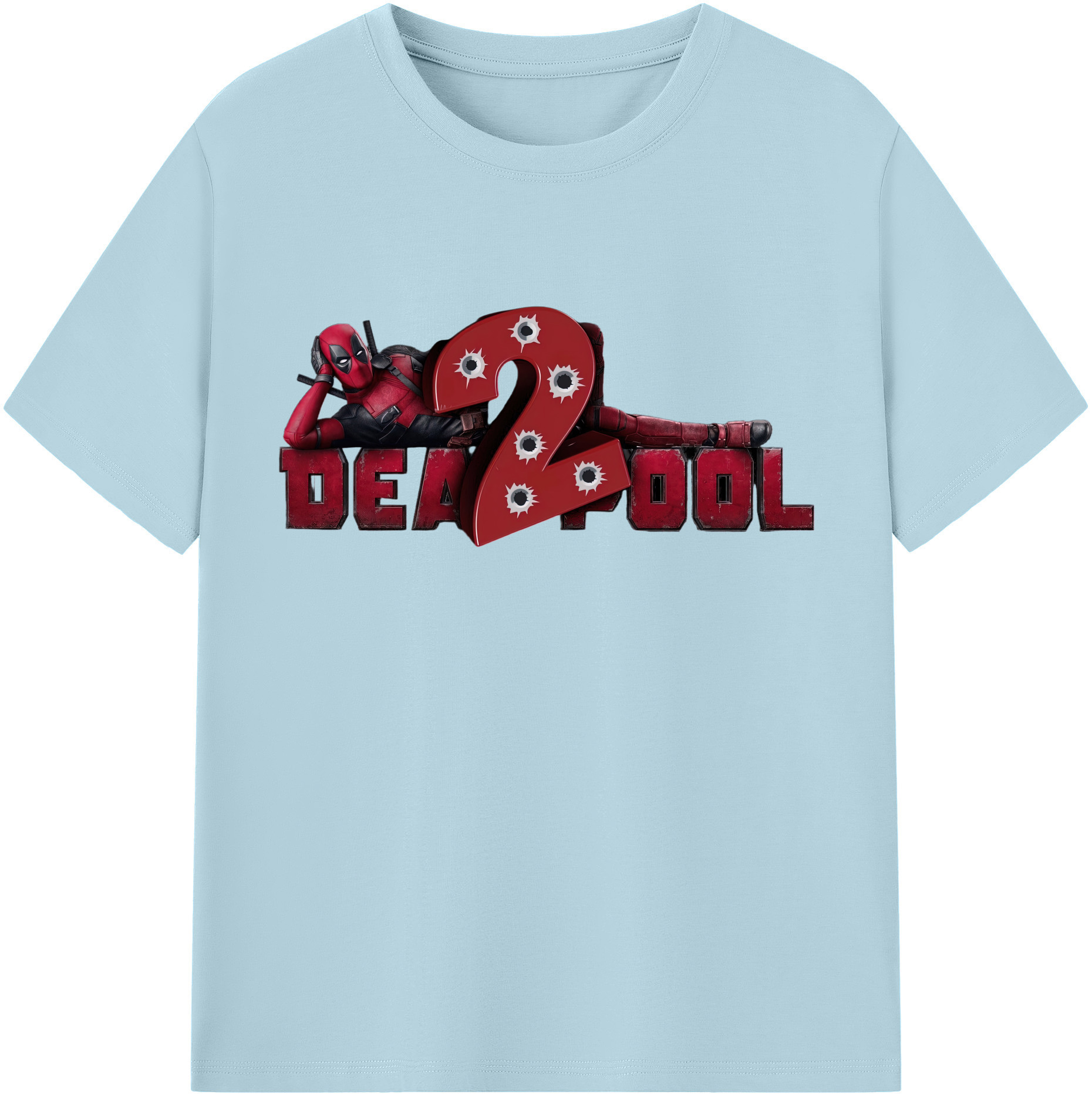 （画像用） Deadpool デッドプール 綿100％半袖Tシャツ（フロントプリント）